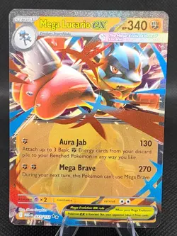 Pokemon TCG Mega Lucario Ex 77/132 Ultra Rare Holo Mega Evolution - Image 1