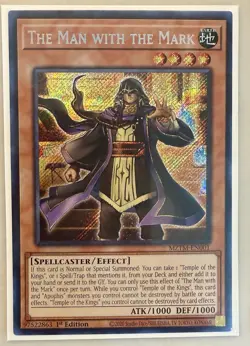 Yugioh! 1x The Man with the Mark MZTM-EN001 Secret Rare 1st Ed NM - Image 1