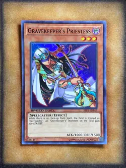 Yugioh Gravekeeper's Priestess STP1-EN017 Speed Duel Super Rare NM - Image 1