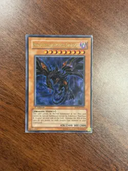 YuGiOh Red-Eyes Darkness Dragon Ultra Rare 1st Edition SD1-EN001. Lp-Ex - Image 1