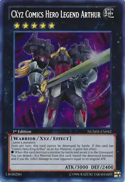 CXyz Comics Hero Legend Arthur - NUMH-EN042 - Secret Rare - 1st Edition - Lightl - Image 1