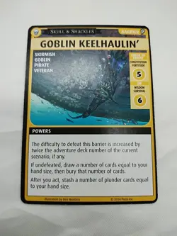 Goblin Keelhaulin' Skull And Shackles Pathfinder Adventure Card Game Promo - Image 1