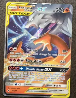 Reshiram & Charizard GX 20/214 Unbroken Bonds Ultra Rare Holo Pokemon Card - Image 1
