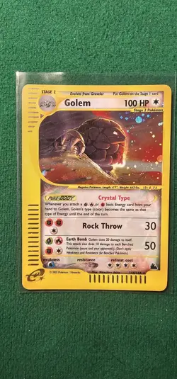 Pokemon TCG Golem 148/144 holo from Skyridge individual card collectible - Image 1