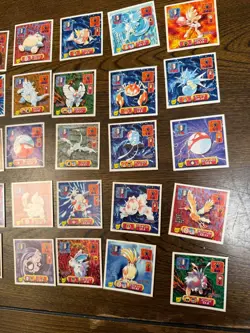 Lot of Pokemon Vintage Japanese Amada Sticker Cards 40sheets - Image 4