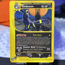 Pokemon TCG 2002 Umbreon Aquapolis 41/147 Non Holo Rare Card regular E-reader - Image 1