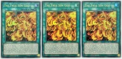 3 x MP22-EN275 The True Sun God - Ultra Rare 1st Edition Near Mint YuGiOh Cards - Image 1
