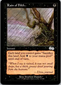 MTG Magic The Gathering Rain of Filth Urza's Saga Played See Scan - Image 1