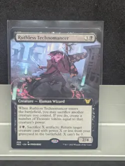 Ruthless Technomancer EXTEN Ninja EXTENDED ART X 1 LP kamigawa: Neon Dynasty MTG - Image 1