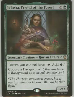 Jaheira Friend of the Forest 237 Regular Border Non-Foil Near Mint CLB MTG - Image 1