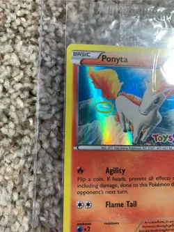 2016 POKEMON XY GENERATIONS PONYTA 14/83 TOYS R US STAMPED PROMO SEALED - Image 2