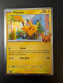 Pokemon Halloween Trick Or Trade 2024 Pikachu #18/91 Cosmos !2 Galaxy Swirls! - Image 2