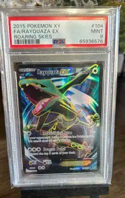 Pokemon Rayquaza EX XY Roaring Skies Full Art #104 PSA 9 Mint Low Pop - Image 1