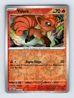 Vulpix - Scarlet & Violet 151 037/165 - Reverse Holo - Common - NM - Pokemon TCG - Image 1