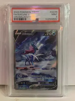 2023 Pokemon Sword And Shield Crown Zenith Gg38 Full Art/suicune V PSA 9 - Image 1