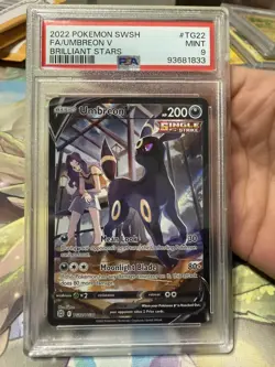 2022 POKEMON BRILLIANT STARS #TG22/TG30 UMBREON V TRAINER GALLERY PSA 9 - Image 1
