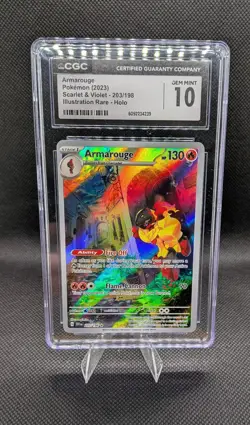 Armarouge 203/198 SV01: Scarlet & Violet Base Set Holo Pokemon CGC 10 - Image 1
