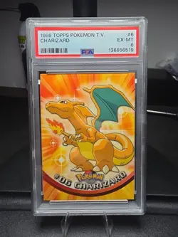 1999 TOPPS POKEMON TCG Charizard #06 TV ANIMATION - Image 1
