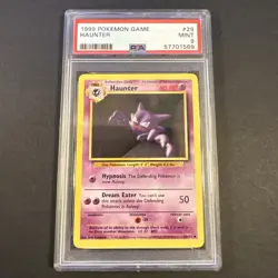 1999 Pokemon Unlimited BASE SET #29 - Haunter - PSA 9 MINT - Image 1