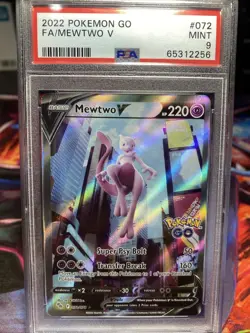 2022 Pokemon GO Mewtwo V Full Art #72 PSA 9 Mint | Alternate Full Art - Image 2