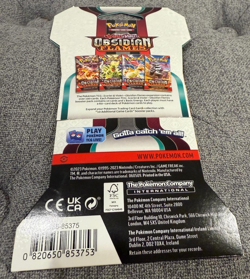 Pokemon TCG: Obsidian Flames Sleeved Booster Pack - New - Tyranitar Art Variant - Image 2