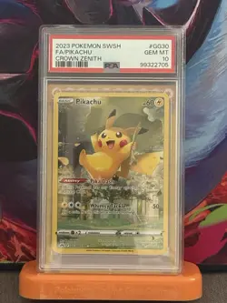 Pokemon Pikachu Full Art GG30/GG70 Crown Zenith Galarian Gallery PSA GEM MINT 10 - Image 1