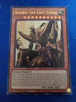 Yugioh Anubis The Last Judge MZTM-EN003 Ultra Rare 1st Edition - Image 1