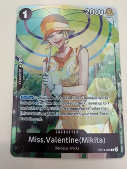 Miss.Valentine Mikita Dash Pack Promo OP14-087 One Piece TCG English NM Foil - Image 1