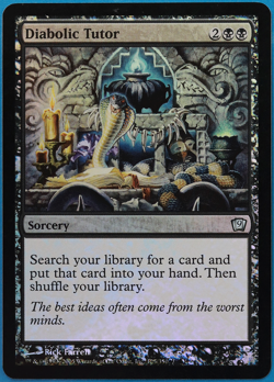Diabolic Tutor FOIL 9th Edition NM Black Uncommon MTG CARD (ID# 495659) ABUGames - Image 1
