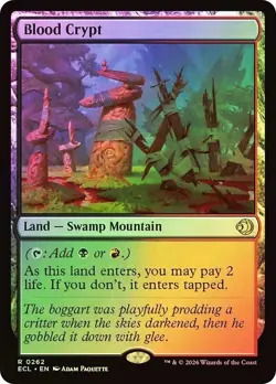 MTG Lorwyn Eclipsed Blood Crypt 0262 FOIL NM - Image 1