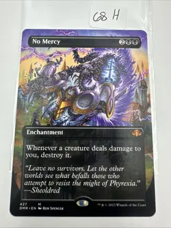 1x No Mercy, Borderless Art, Dominaria Remastered, Magic MTG NM - Image 2