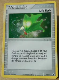Life Herb 93/112 Uncommon Reverse Holo FireRed & LeafGreen Pokemon Trainer LP - Image 1