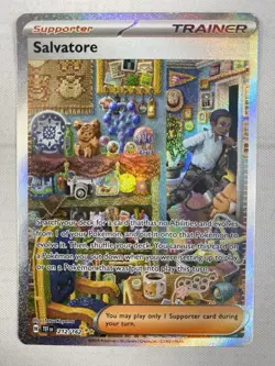 Salvatore 212/162 Special Illustration Rare Temporal Forces Pokemon Card SIR NM - Image 1