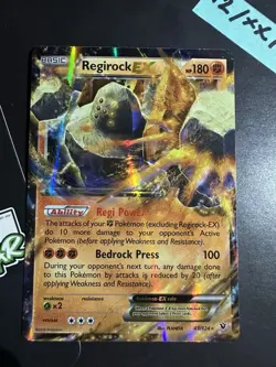 Regirock EX 43/124, Holo, XY Fates Collide, Pokemon TCG, Ultra Rare, 2016, NM - Image 2
