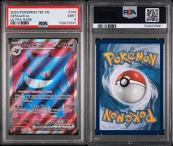 2024 POKEMON TEF EN-TEMPORAL FORCES ULTRA RARE #193 GENGAR EX PSA 9 - Image 3