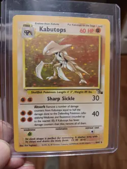 Pokemon TCG Kabutops Holo Rare 1st Edition Fossil Card 9/62 Near Mint Condition - Image 2