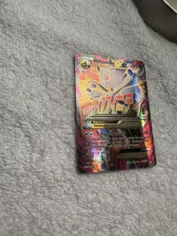 M Mewtwo EX 160/162 Mega Evolution Breakthrough Full Art Pokemon Holo TCG 2015 - Image 2