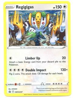 Pokemon TCG Regigigas Black Star Promo SWSH247 Cosmos Holo - NM* - Image 1