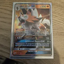 Pokemon Cards Lycanroc GX 82/181 Team Up Holo Rare GX NM - Image 1