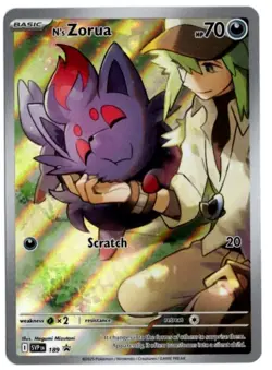 N's Zorua #189 SVP - Scarlet & Violet Promo Pokemon Single -NM - Image 1