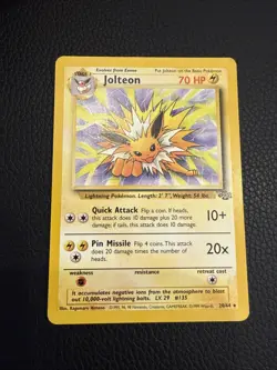 ENGLISH POKEMON JOLTEON 20/64 RARE WIZARDS JUNGLE - Non Holo - MP - Image 1