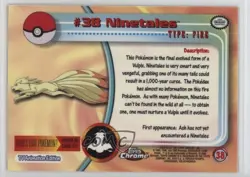 Ninetales Topps Chrome Pokemon TV Animation Edition #38 2000 - Image 2