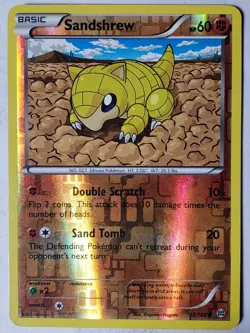 REVERSE HOLO Sandshrew 75/162 PL - XY Breakthrough Pokemon Card - Image 1