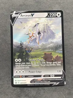 Pokemon TCG Arceus v SWSH204 Sword & Shield Promo Card in Near Mint Condition - Image 1