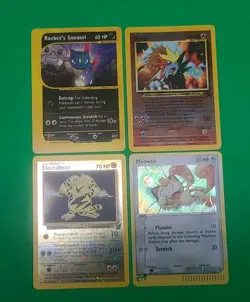 Vintage Pokemon WOTC Promos Electabuzz, Meowth,Entei, Rockets Sneasel 4 NM Cards - Image 4