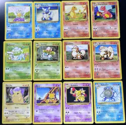 Pokemon TCG Base Set Vintage 47 Card Lot No Duplicates LP - Image 1