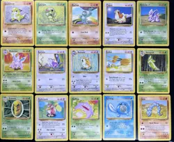 Pokemon TCG Base Set Vintage 47 Card Lot No Duplicates LP - Image 3