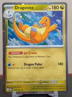 Pokemon Dragonite #149/165 English MEW 151 Cosmos Holo Promo - Image 1