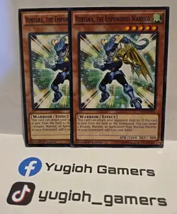 YUGIOH VENTDRA THE EMPOWERED WARRIOR X2 YS14 1ST EDITION COMMON LIGHT PLAYED - Image 1