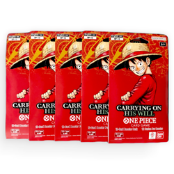 One Piece OP-13 Carrying on His Will Sleeved Booster Packs Lot of 5 Bandai New - Image 1
